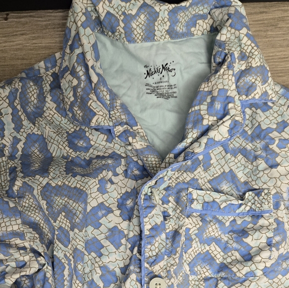 Two Pairs Of Y2K Era Nick & Nora Pajamas- (Bees And Snakeskin 100% Cotton) - Picture 2 of 10